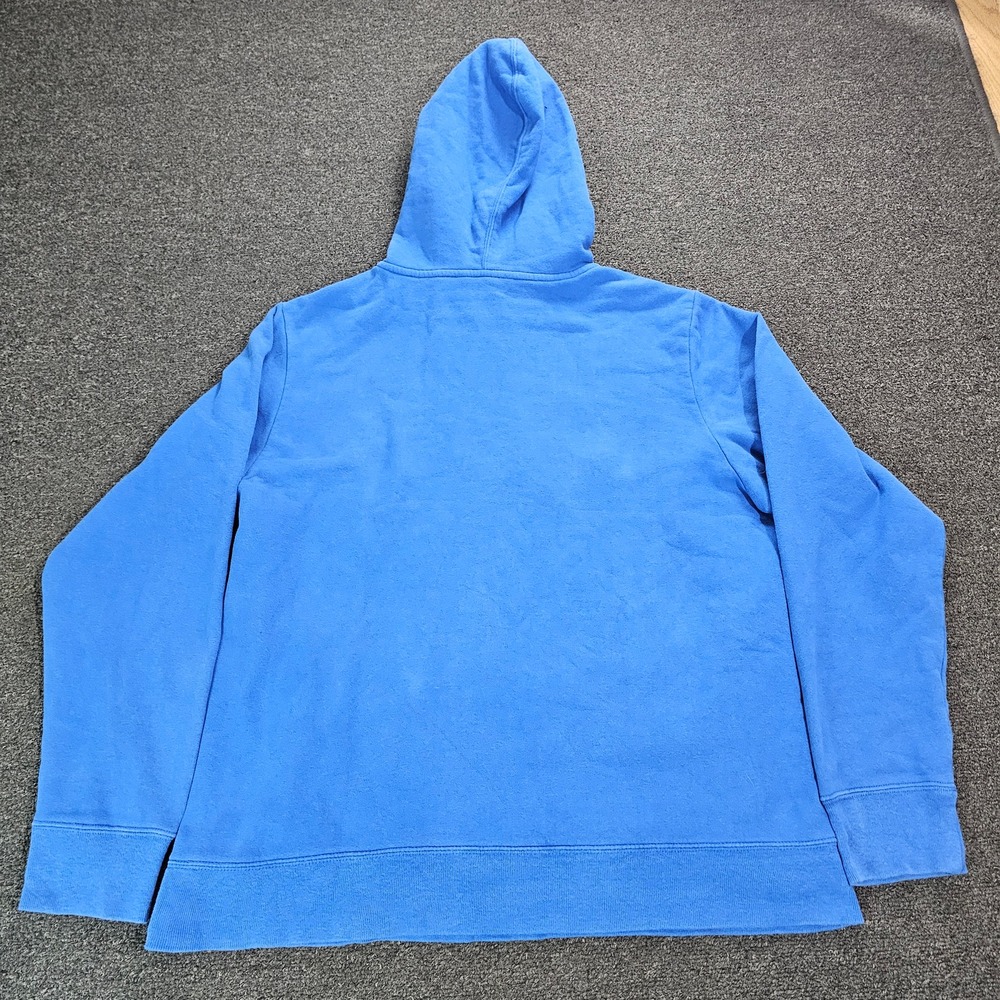 The North Face Mens Large Blue Graphic Logo Fleece Pullover Hoodie Gorpcore fade - Picture 5 of 8